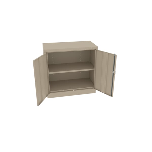 Welded Strd Under-Counter Height Storage Cabinet, 36"Wx18"Dx36"H, Sand